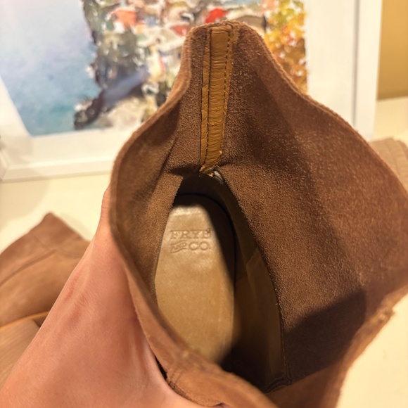 Frye & Co Phoebe Slouch Suede Mid Boot - 8.5M - Cognac Brown - Picture 6 of 6